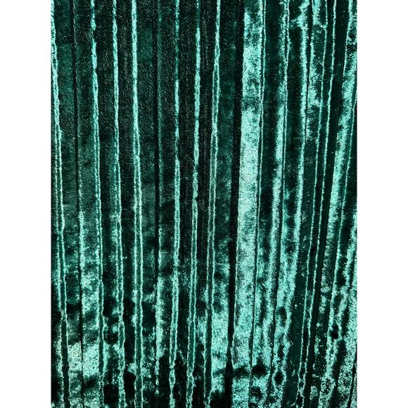 Emma & Michele DRESS Women's Large Midi Long Crushed Green Velvet Mock Neck NEW - Picture 2 of 10